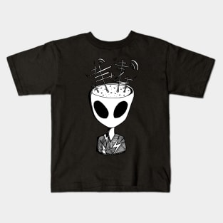 Alien with antenna Kids T-Shirt